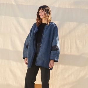 Jesse Kamm Vintage Alpaca Liner in Midnight - Never Worn - With Tags !!!